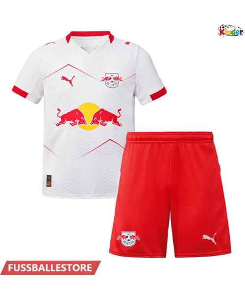 Günstige RB Leipzig Kevin Kampl #44 Heimtrikotsatz Kinder 2025-26 Kurzarm (+ Kurze Hosen)